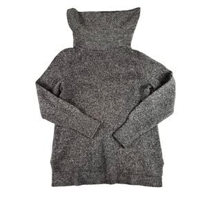 Vintage DKNY Jeans Gray Turtleneck Chunky Knit Pullover Sweater Size L 90s